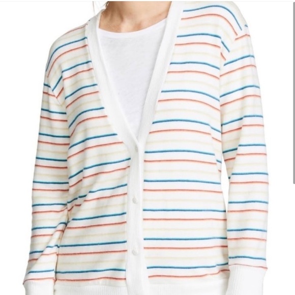 LNA Revolve Striped Brushed Don Rainbow Button Front Cardigan SZ M NEW WITH TAG - Picture 2 of 7
